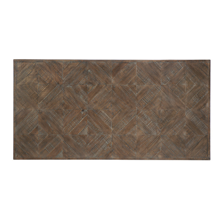 Sable Brown Reclaimed Wood Dining Table with Steel Base