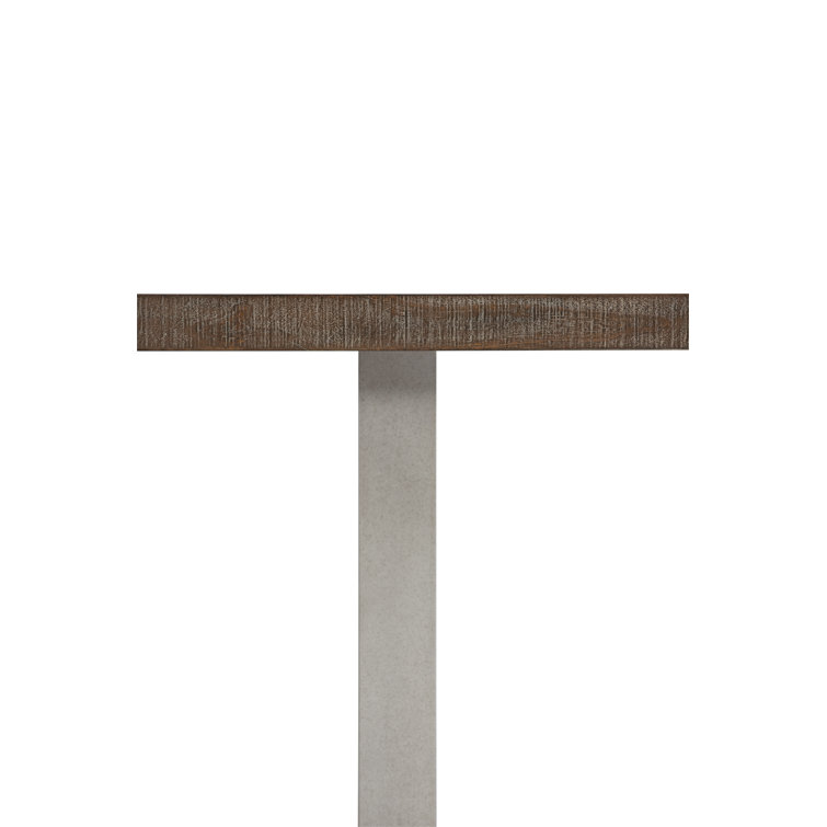 Sable Brown Reclaimed Wood Dining Table with Steel Base