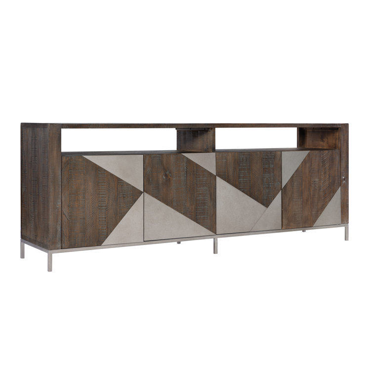 Eastman 84'' Gray and Brown Pine Media Console