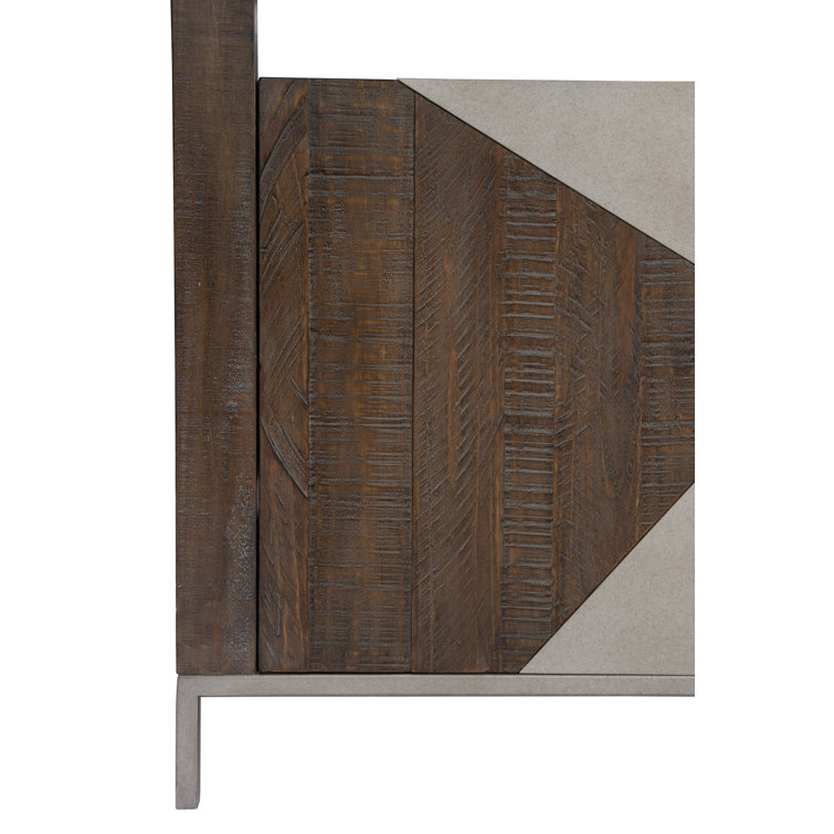 Eastman 84'' Gray and Brown Pine Media Console