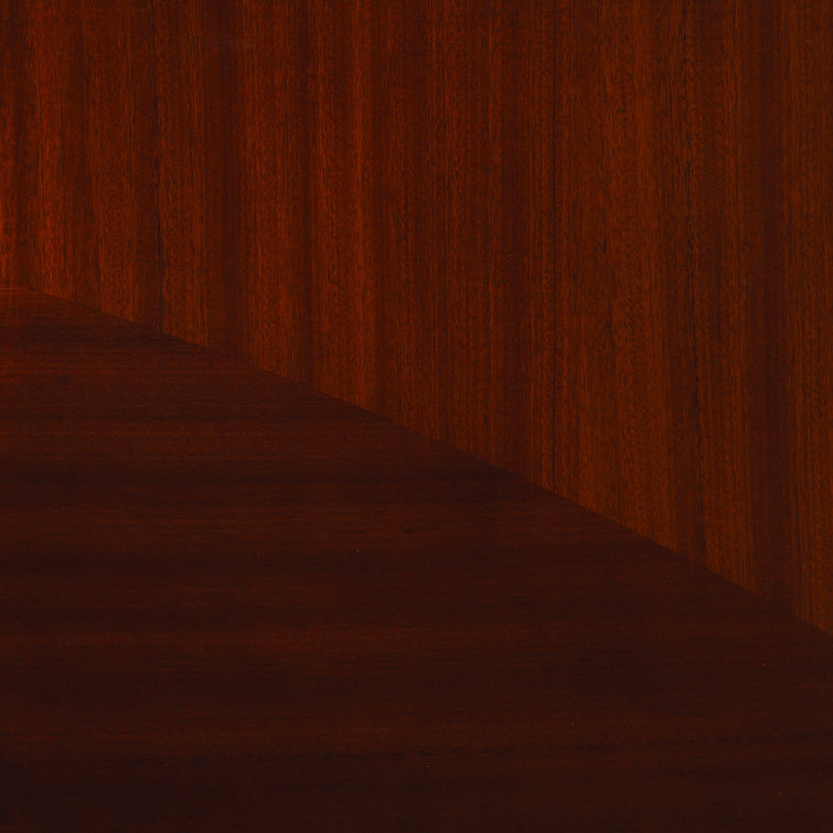 Dark Walnut Mahogany Media Cabinet with Satin Finish