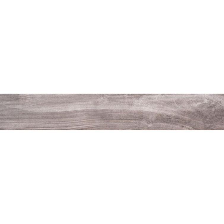 Gray Matte Porcelain Wood Look Wall & Floor Tile, 6" x 36"