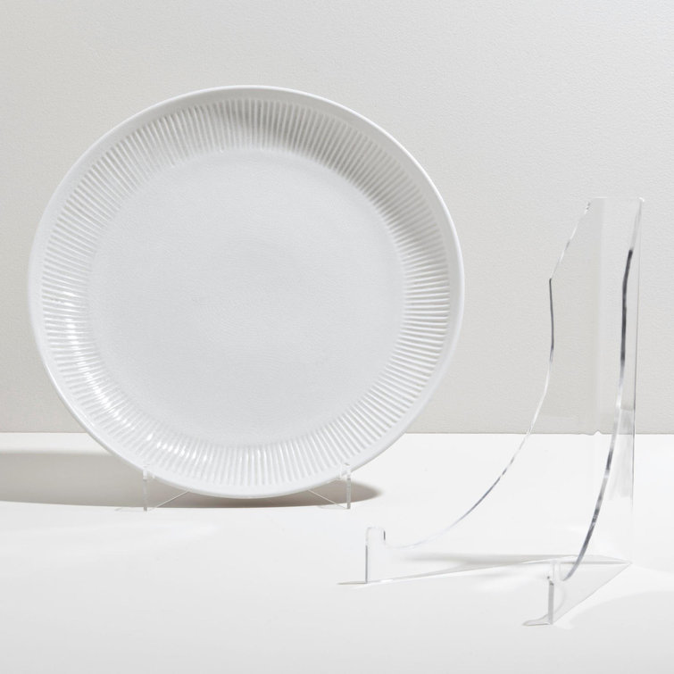 Elegant Round Acrylic Plate Stand with Charger Compatibility