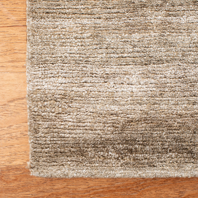 Pale Nutmeg Hand-Knotted Viscose and Cotton Area Rug