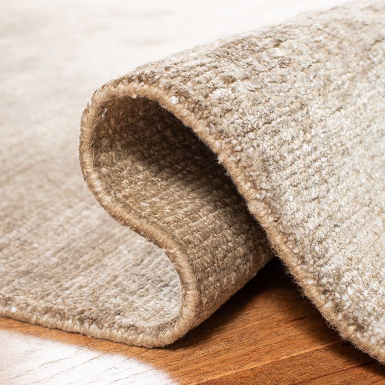 Pale Nutmeg Hand-Knotted Viscose and Cotton Area Rug