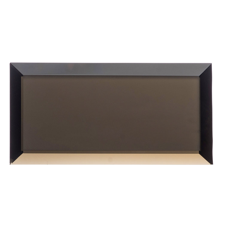 Vega 3" x 6" Beveled Glass Metal Look Subway Wall Tile