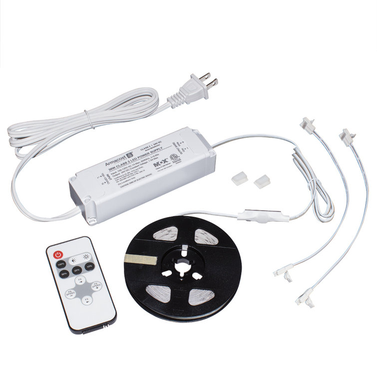Warm White Battery Powered LED Tape Light Kit with Remote