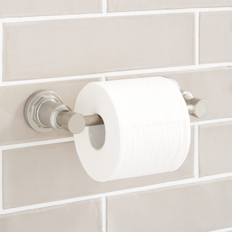 Brushed Nickel Modern Wall Mounted Toilet Paper Holder