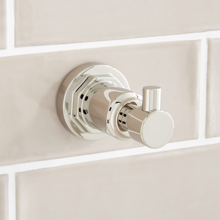 Polished Nickel Modern Wall Mounted Single Robe Hook
