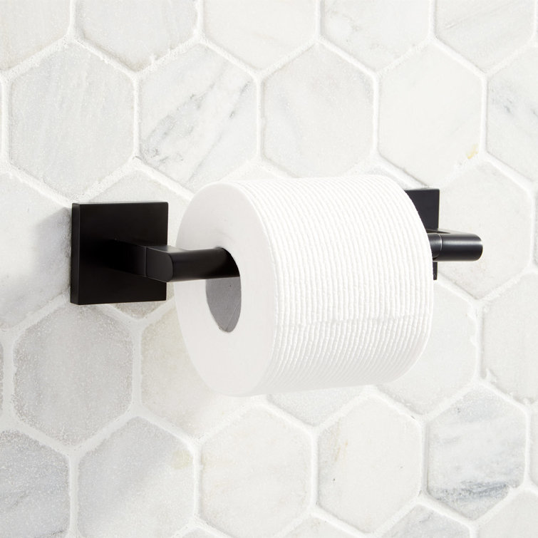 Matte Black Metal Wall Mounted Toilet Paper Holder