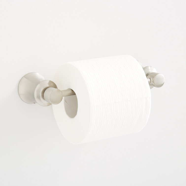 Brushed Nickel Wall Mounted Pivoting Toilet Paper Holder