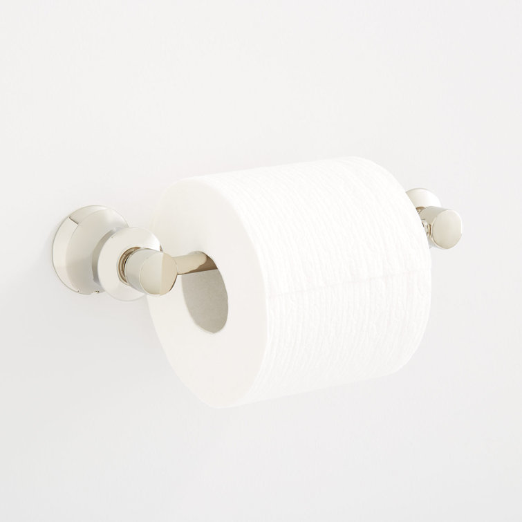 Polished Nickel Wall Mounted Pivoting Paper Holder