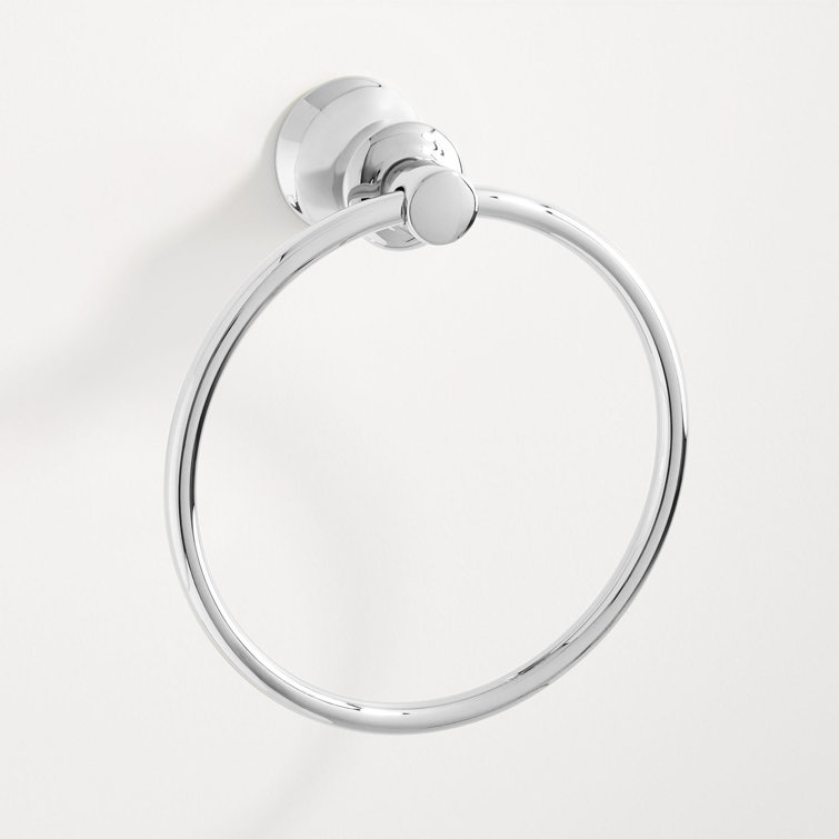 Polished Chrome Circular Wall Mounted Towel Ring