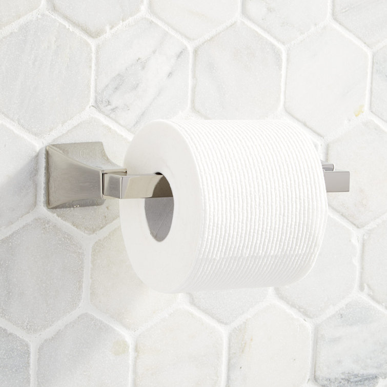Polished Nickel Square Wall Mounted Toilet Paper Holder