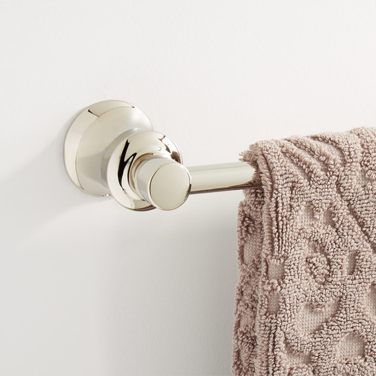 Polished Nickel 24" Single Bar Wall Mounted Towel Rack