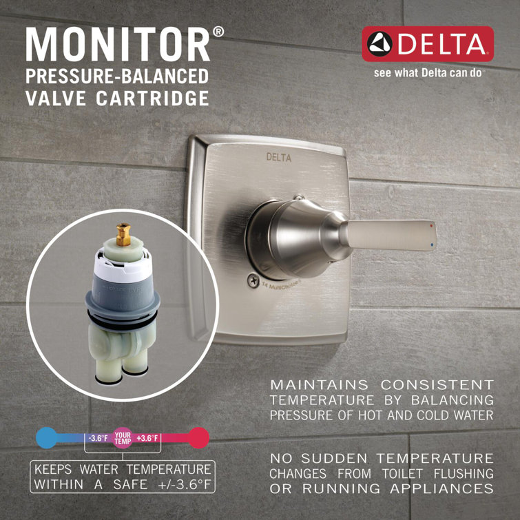 Stainless Steel Wall-Mounted Lever Shower Trim