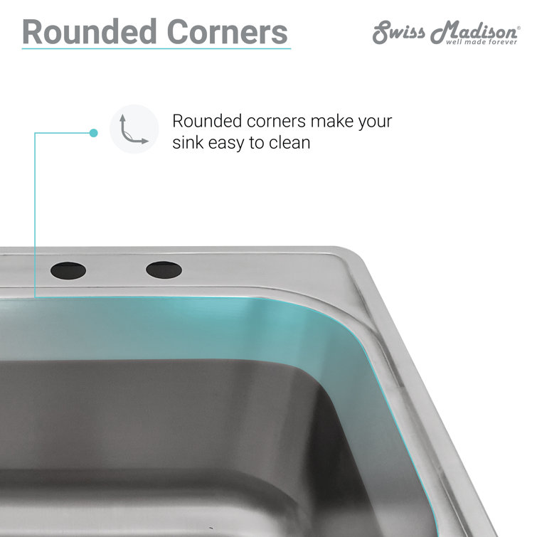 Toulouse 29 x 18 Stainless Steel Dual Basin Undermount Kitchen Sink