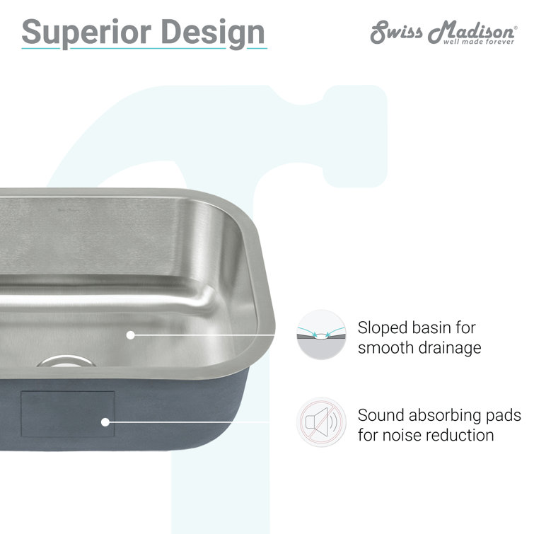 Toulouse 29 x 18 Stainless Steel Dual Basin Undermount Kitchen Sink