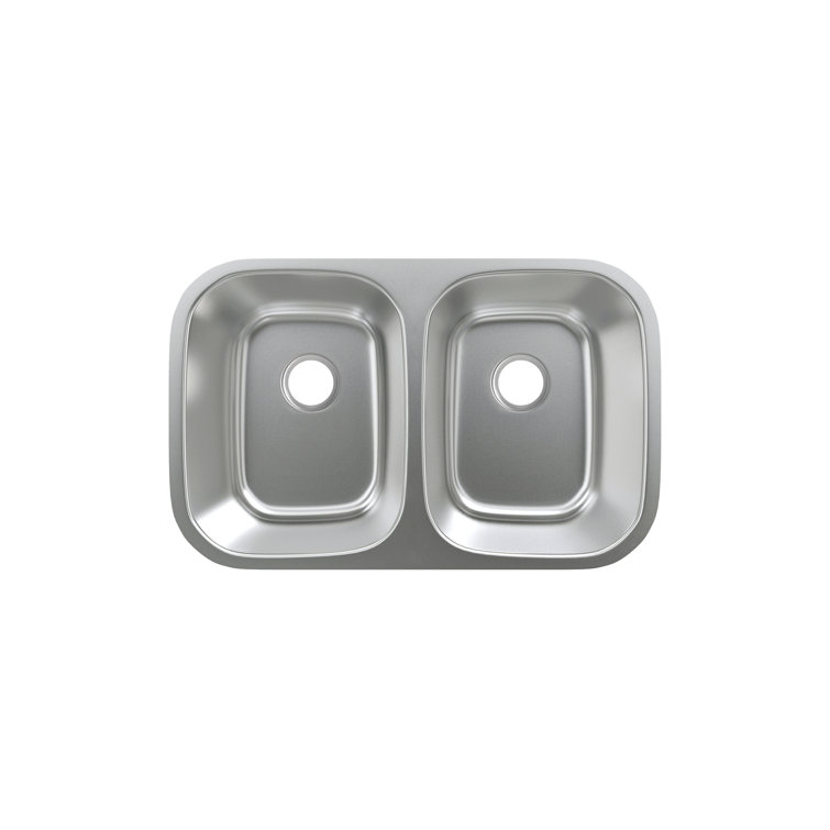 Toulouse 29 x 18 Stainless Steel Dual Basin Undermount Kitchen Sink