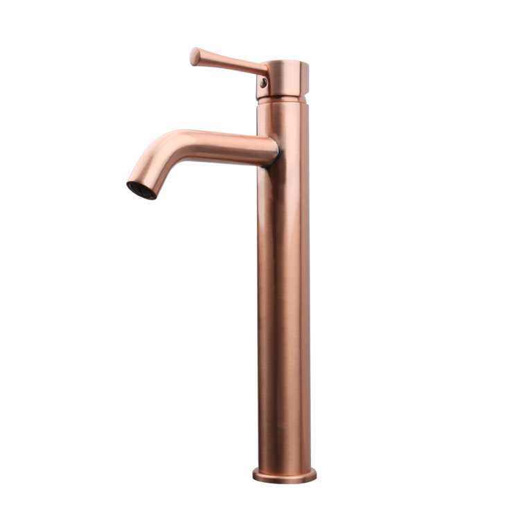 Copper Single-Handle Bathroom Vessel Sink Faucet
