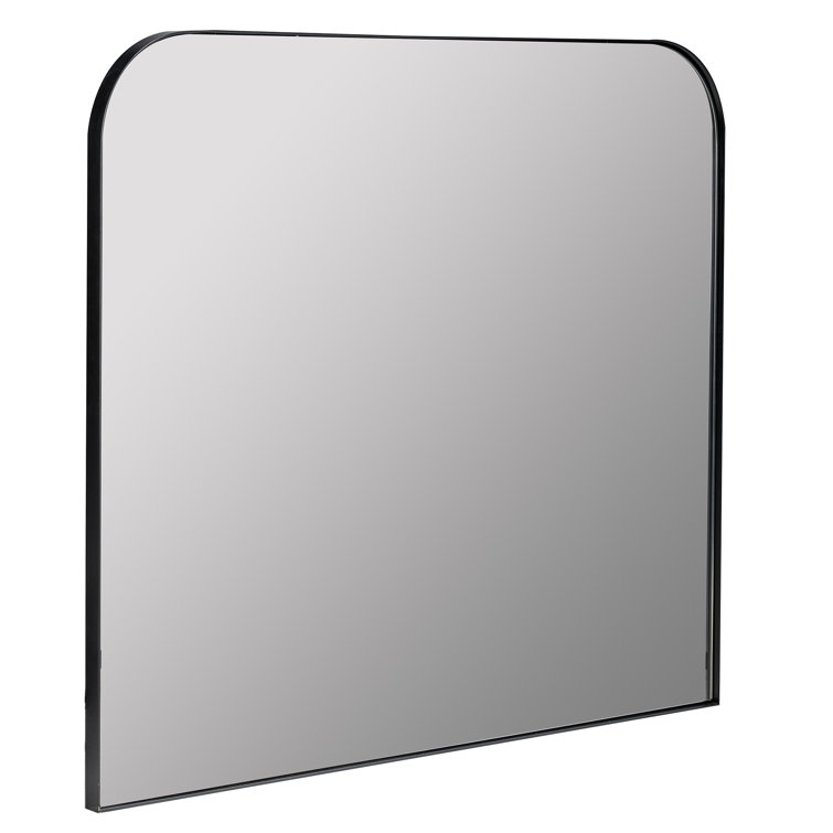 Elegant Matte Black Rectangular Vanity Wall Mirror