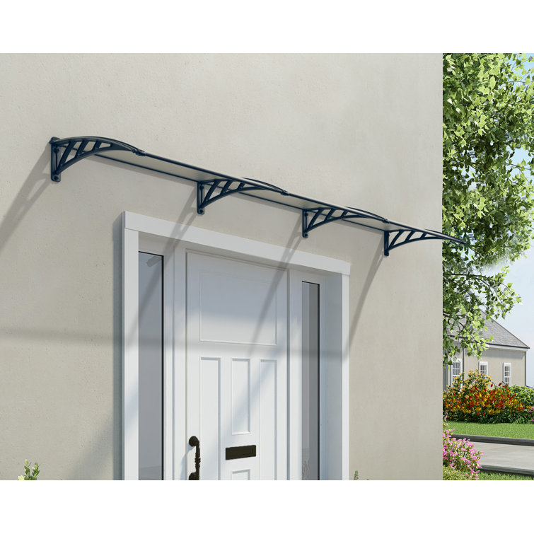Neo 12' x 3' Gray and Clear Polycarbonate Door and Window Awning