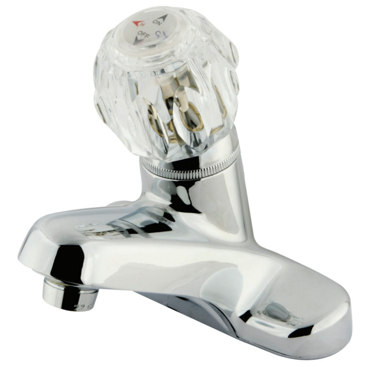 Polished Chrome Single-Handle 4" Centerset Bathroom Faucet
