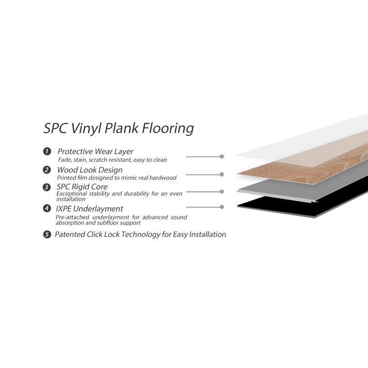 Ashen Bay Extra Long Wide Plank Waterproof Vinyl Flooring