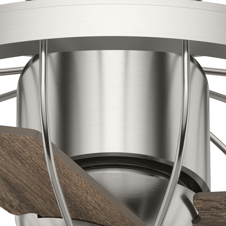 Roswell Industrial 16" Brushed Nickel Ceiling Fan with Reversible Blades