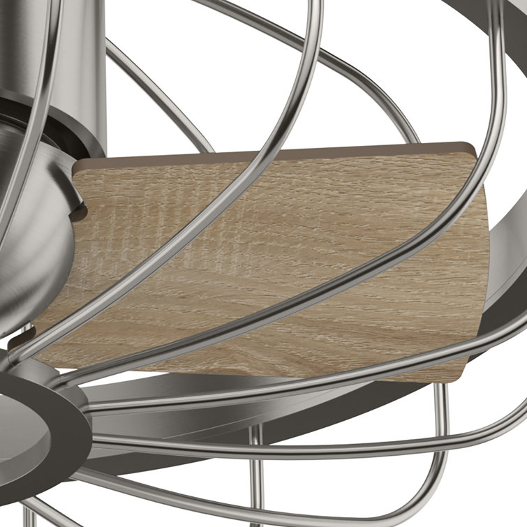 Roswell Industrial 16" Brushed Nickel Ceiling Fan with Reversible Blades
