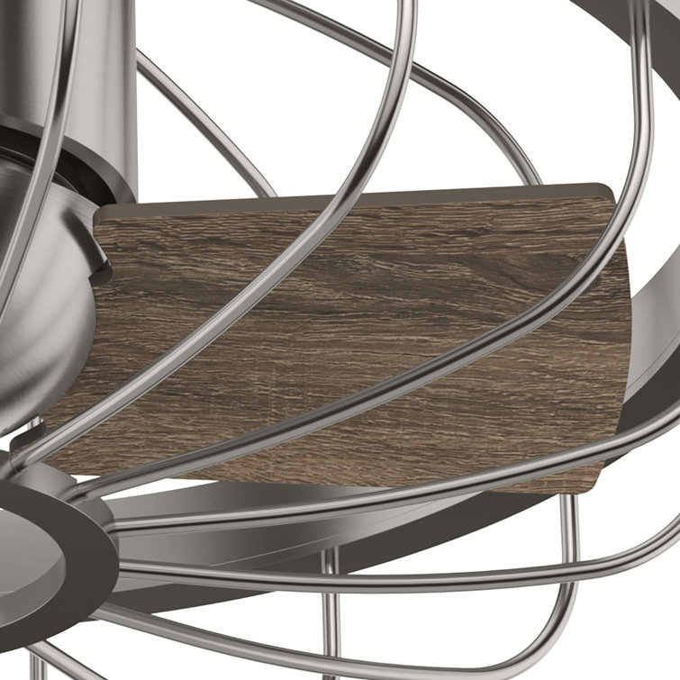 Roswell Industrial 16" Brushed Nickel Ceiling Fan with Reversible Blades