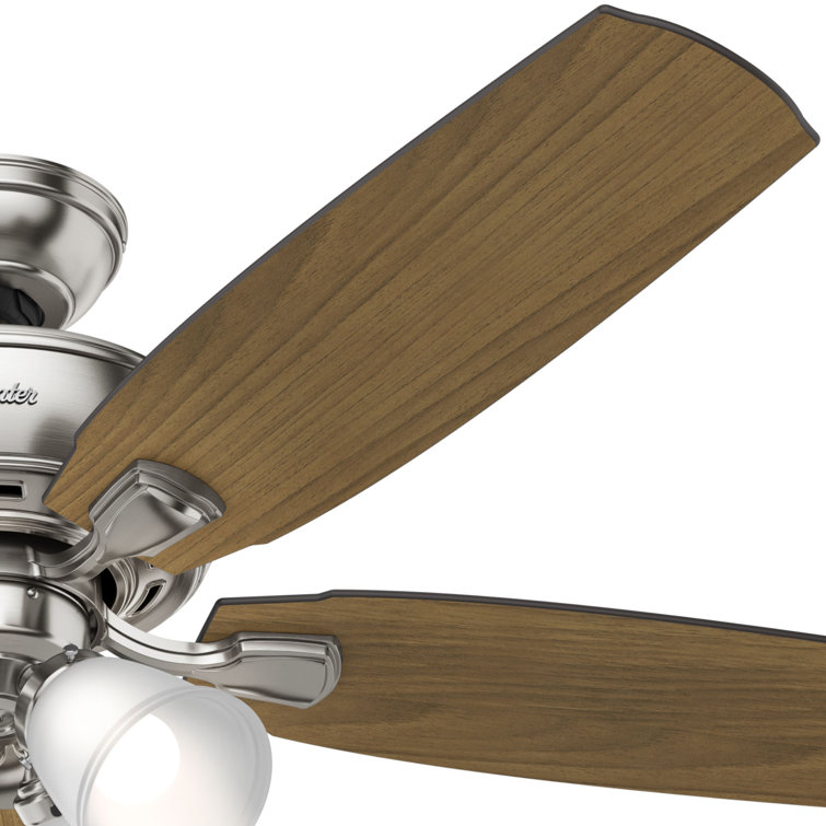 Hunter Amberlin 52" Brushed Nickel LED Ceiling Fan with Reversible Blades