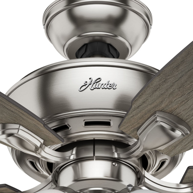 Hunter Amberlin 52" Brushed Nickel LED Ceiling Fan with Reversible Blades