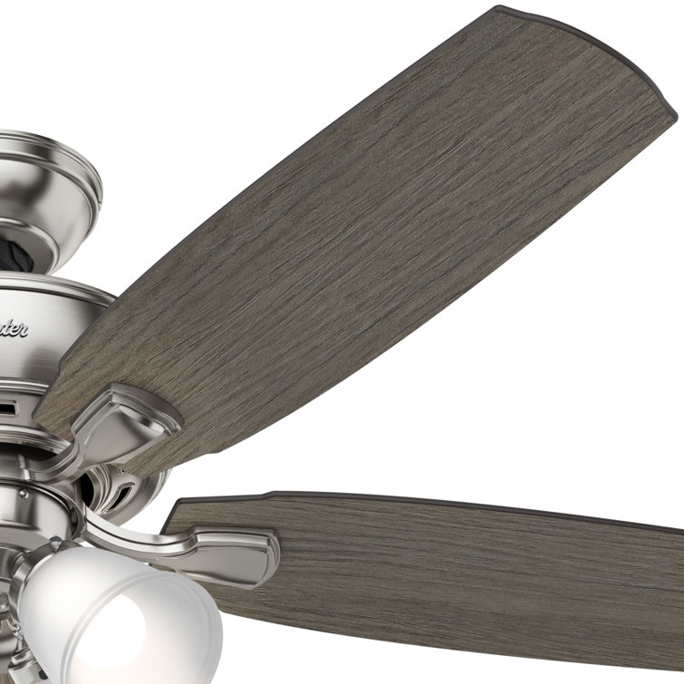 Hunter Amberlin 52" Brushed Nickel LED Ceiling Fan with Reversible Blades