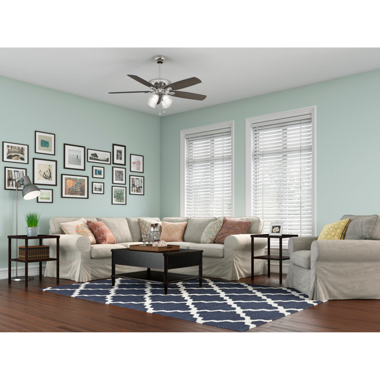 Hunter Amberlin 52" Brushed Nickel LED Ceiling Fan with Reversible Blades