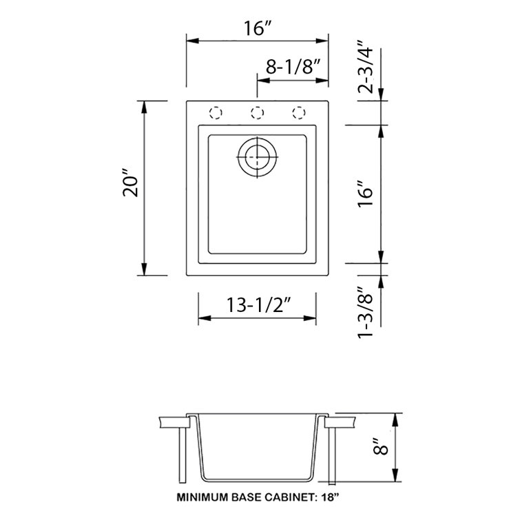 Midnight Black Granite Composite Single Bowl Kitchen Sink