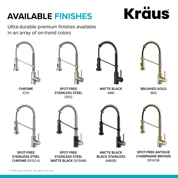 Chrome Commercial Style Pull-Down Kitchen Faucet with Drinking Water Dispenser