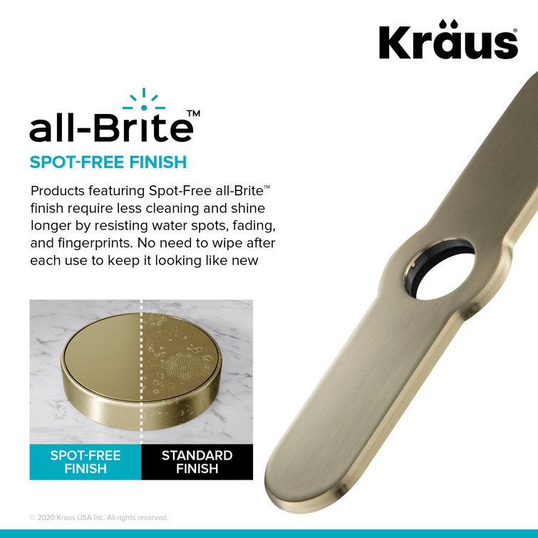 Brushed Gold Metal Deck Plate for Kitchen Faucet