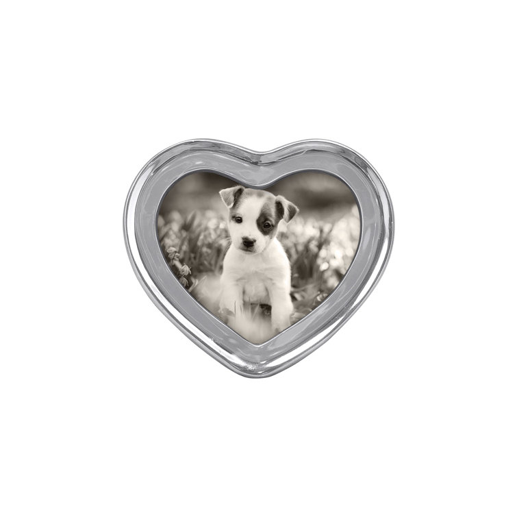 Heart-Shaped Silver Aluminum Picture Frame