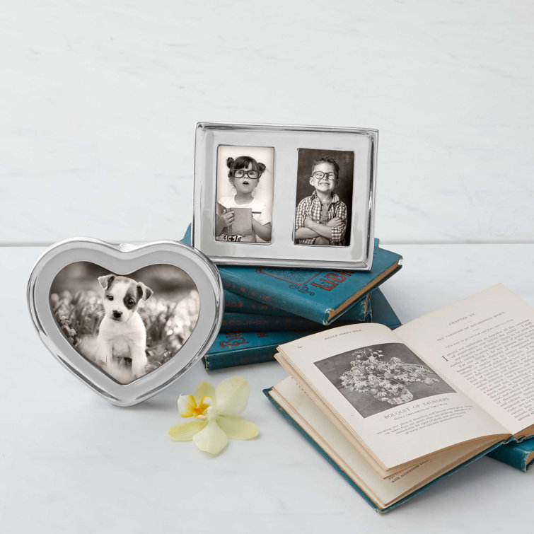 Heart-Shaped Silver Aluminum Picture Frame