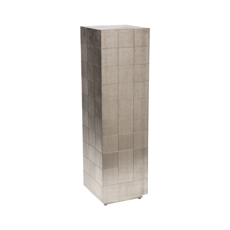Hand-Hammered German Silver Clad Pedestal