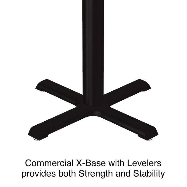 Round Walnut Laminate Dining Height Table