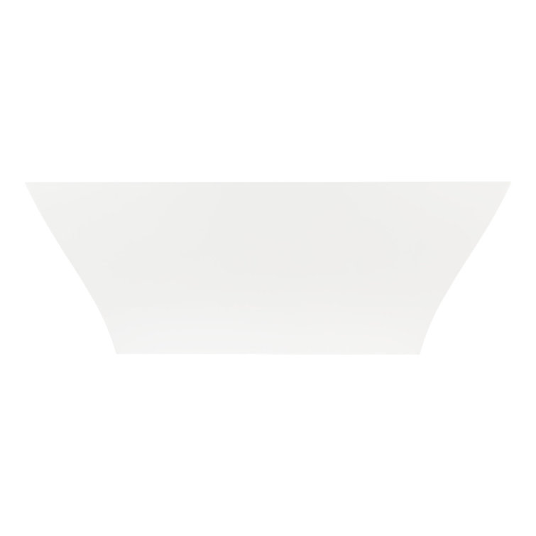 Carraway 66'' Glossy White Solid Surface Freestanding Bathtub