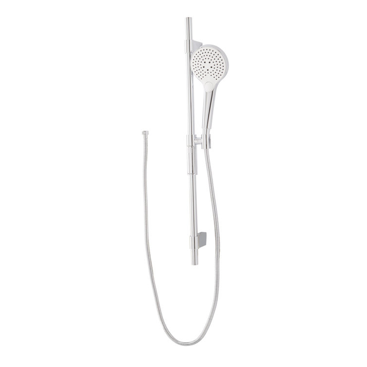 Chrome Adjustable Height Handheld Rain Shower Head with Slide Bar