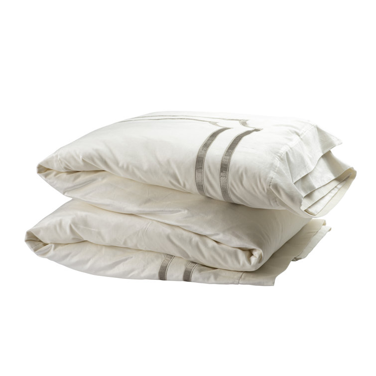 Ivory and Fawn Velvet Queen Duvet Cover