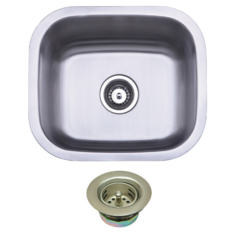 Loft 18-Inch Brushed Stainless Steel Undermount Bar Sink