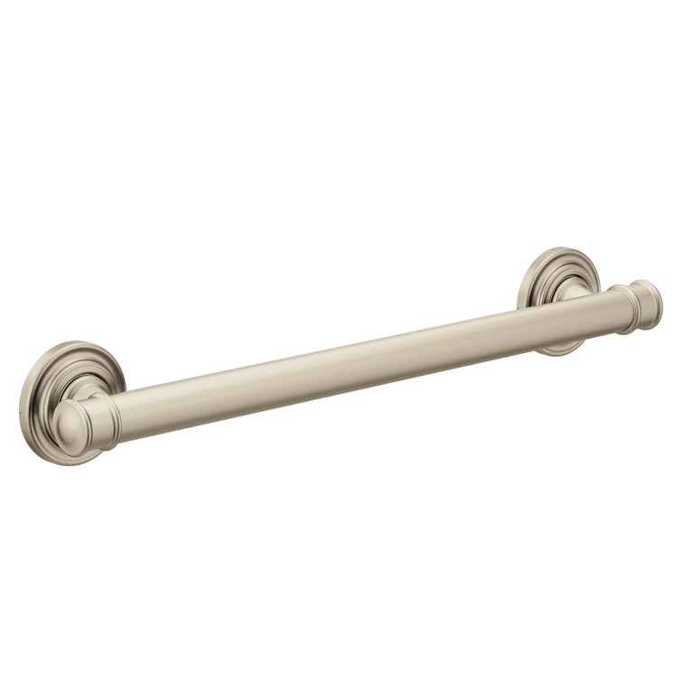 Polished Nickel 12-Inch Stainless Steel Traditional Grab Bar