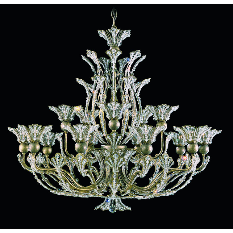 Etruscan Gold 16-Light Crystal Chandelier with Swarovski Elements