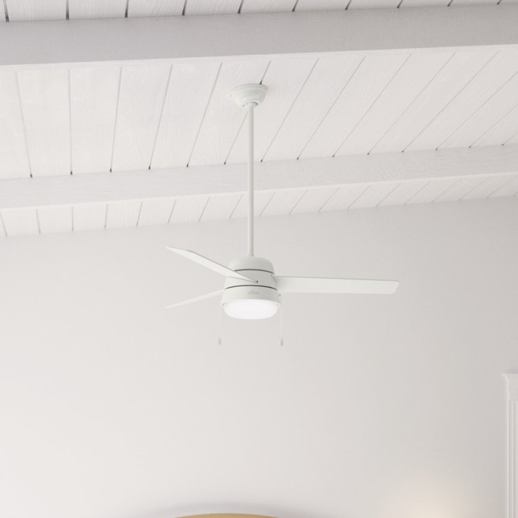 Aker 52" Fresh White 3-Blade LED Ceiling Fan with Reversible Blades