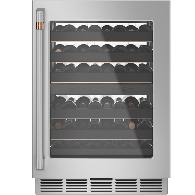Elegant 46-Bottle Dual Zone Wine & Beverage Cooler with LED Lighting